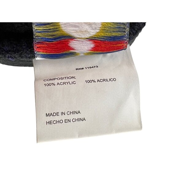 Real Madrid Knitted Winter Hat Pom Pom & Tassels Acrylic Blue Green Beanie Cozy - Picture 4 of 9